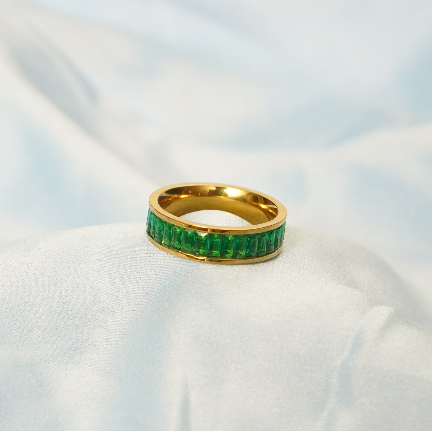 Green Inlay - Luxury Statement Ring