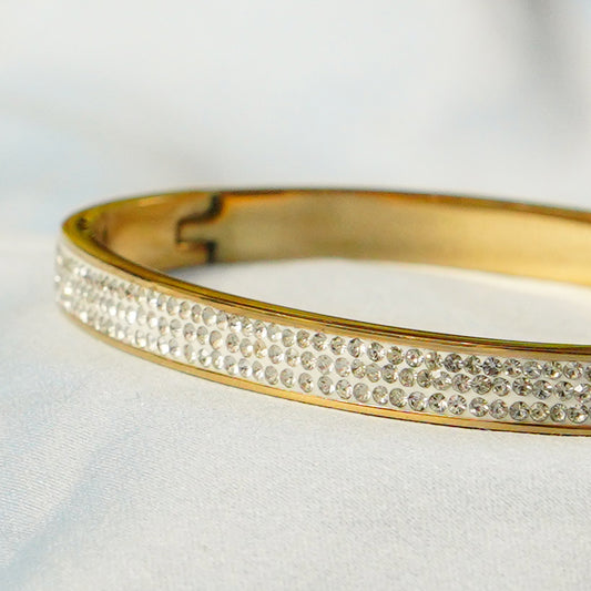 Sparkling Stone Inlay Bangle