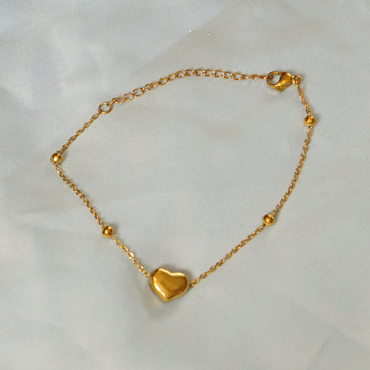 Heart Charm Bracelet 316L