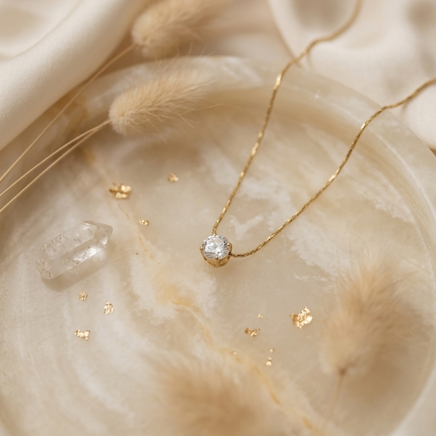 Solitaire Pendant Necklace