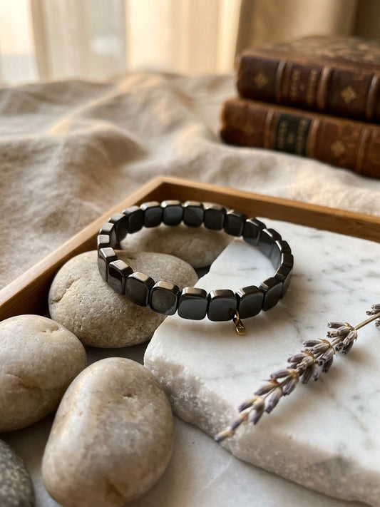 Stretch bead stone wristband