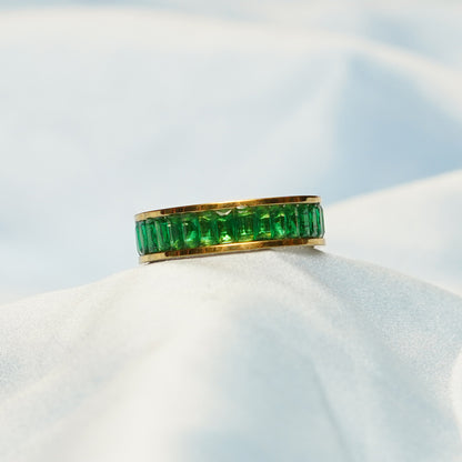 Green Inlay - Luxury Statement Ring