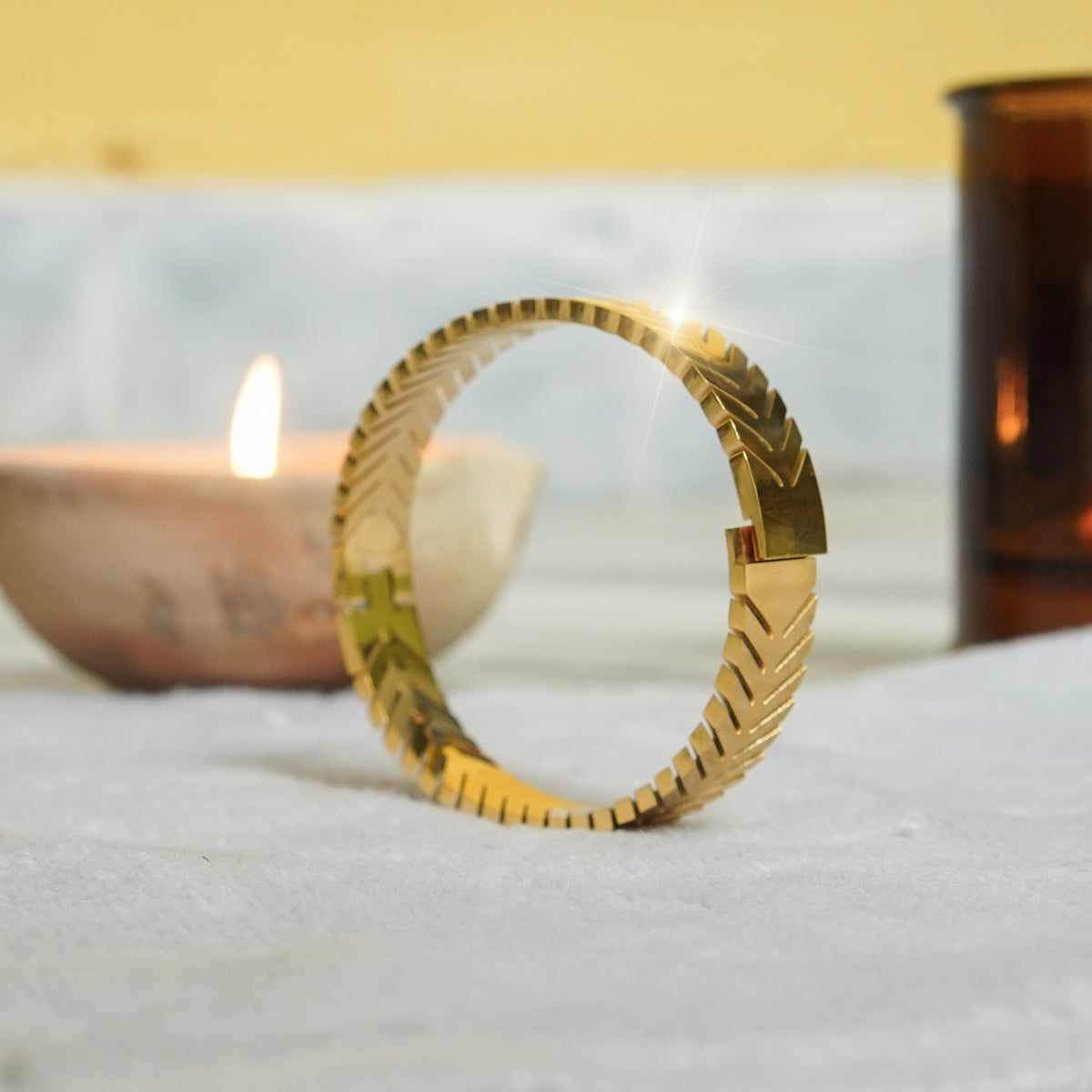 Chevron Bangle Chevron Cut-Out Bangle | 316L – The Stall