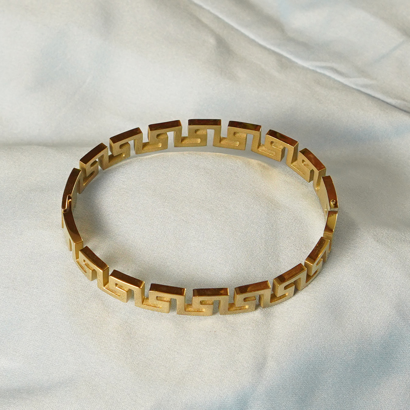 Greek Meander Bangle 316L