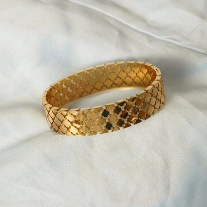 Geometric Pattern Bracelet 316L