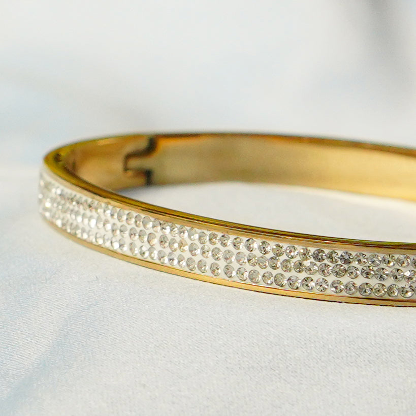 Sparkling Stone Inlay Bangle