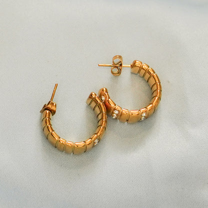 Crystal Accents Hoop