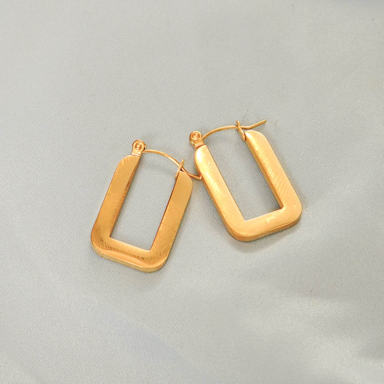 Rectangle Hoop Earring 316L