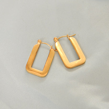 Rectangle Hoop Earring 316L