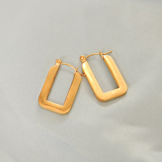 Rectangle Hoop Earring 316L