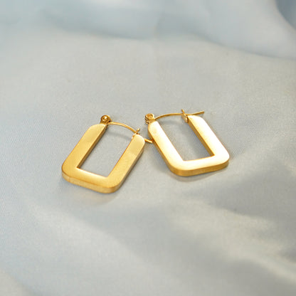 Rectangle Hoop Earring 316L