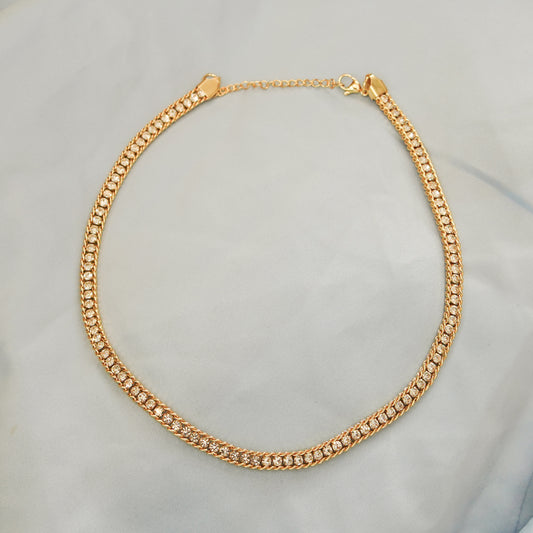 Rhinestone Chocker Necklace 316L