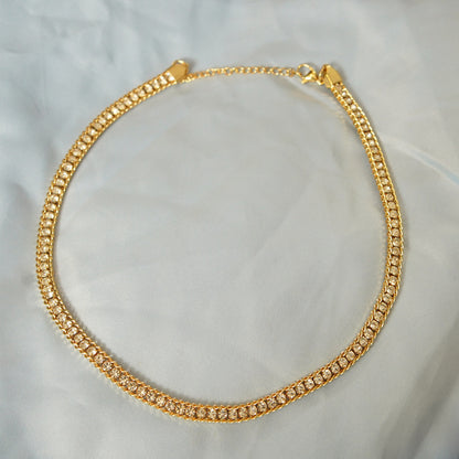 Rhinestone Chocker Necklace 316L