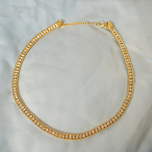 Rhinestone Chocker Necklace 316L