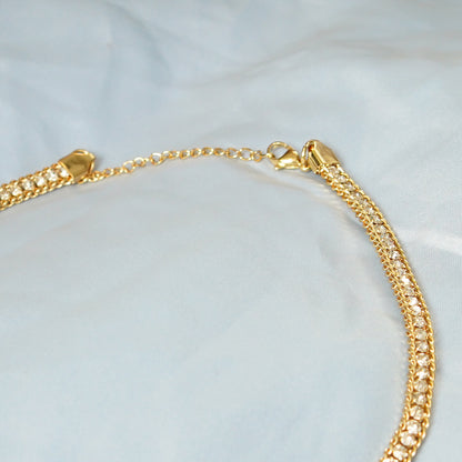 Rhinestone Chocker Necklace 316L