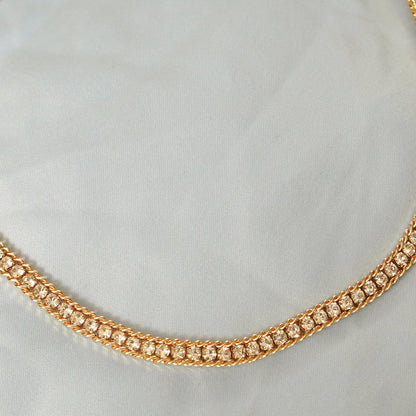 Rhinestone Chocker Necklace 316L