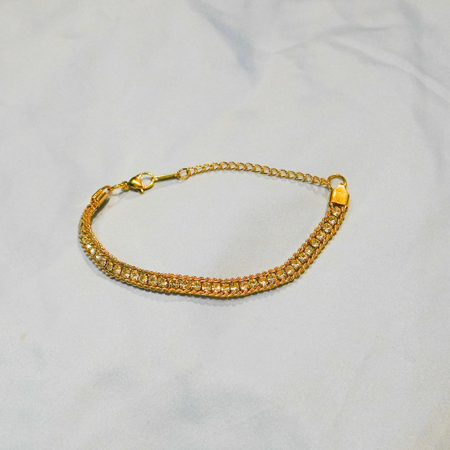 Crystal Accents Chain Bracelet 316L