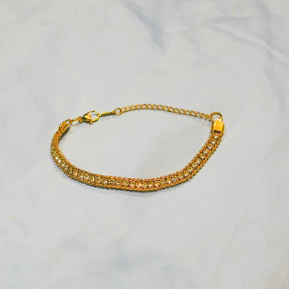 Crystal Accents Chain Bracelet 316L