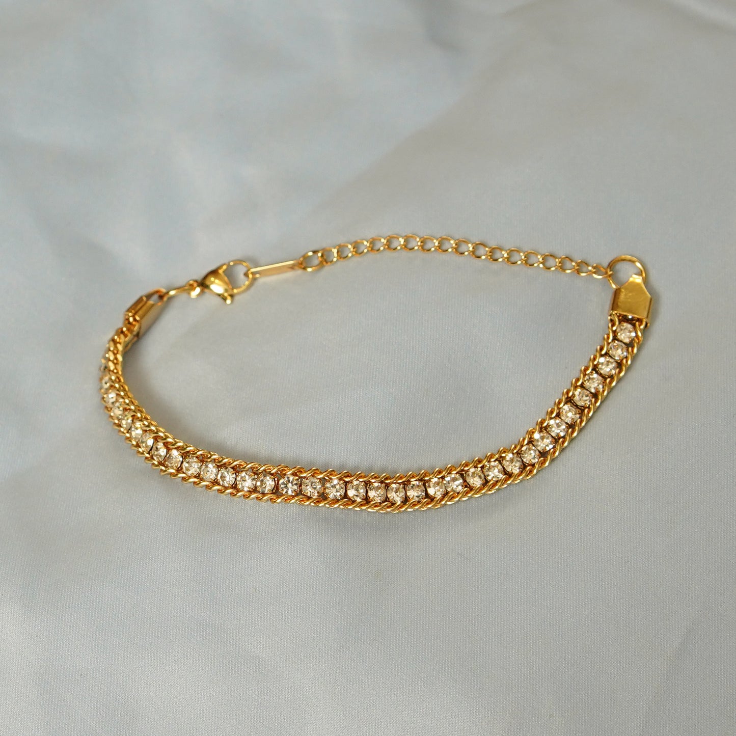 Crystal Accents Chain Bracelet 316L