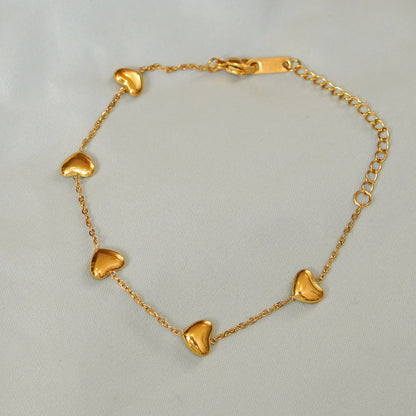 Heart Charms Bracelet 316L