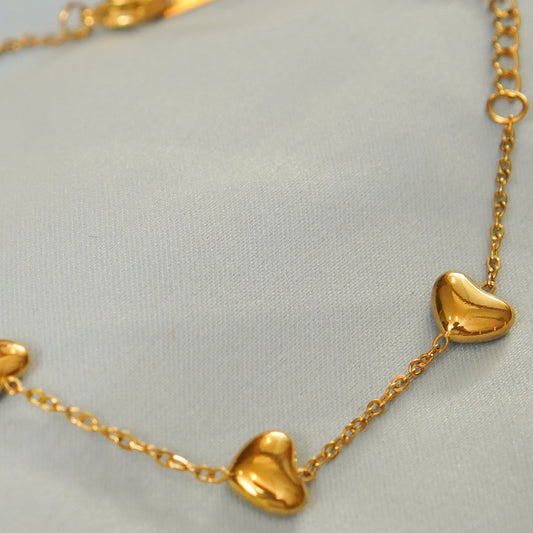 Heart Charms Bracelet 316L