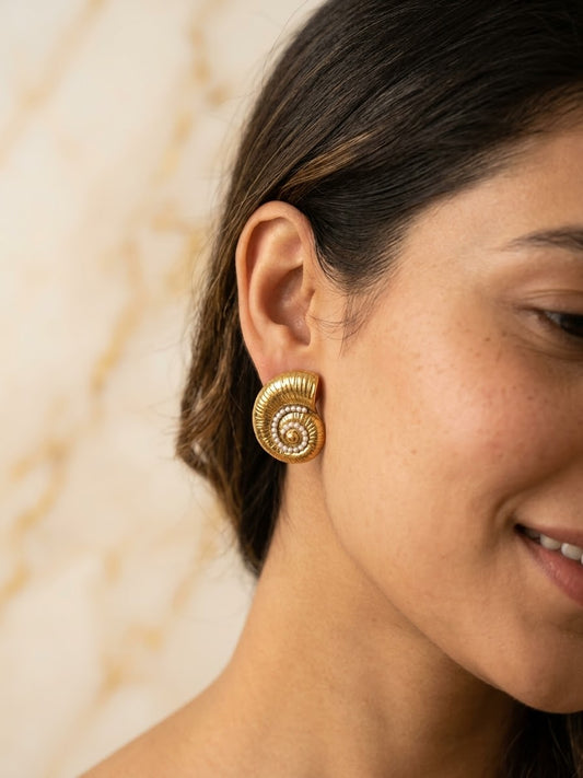 Chunky Seashell Earrings