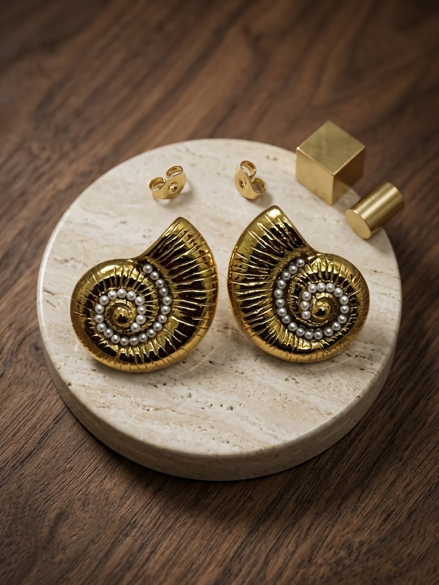 Chunky Seashell Earrings