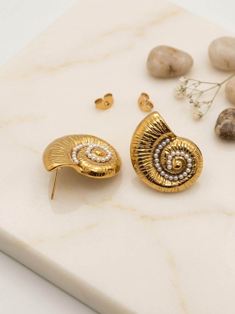 Chunky Seashell Earrings
