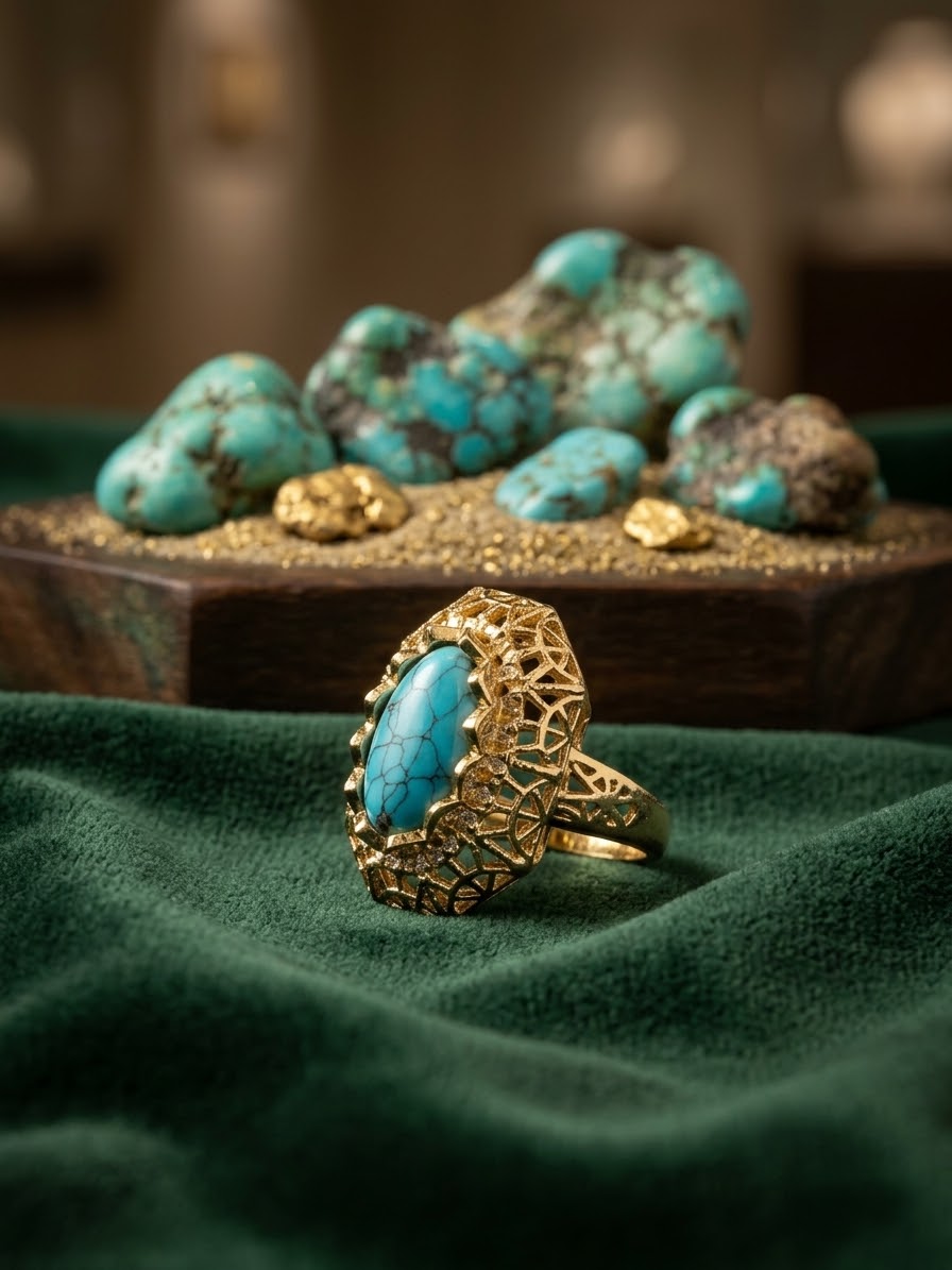 Turquoise Gold-plated