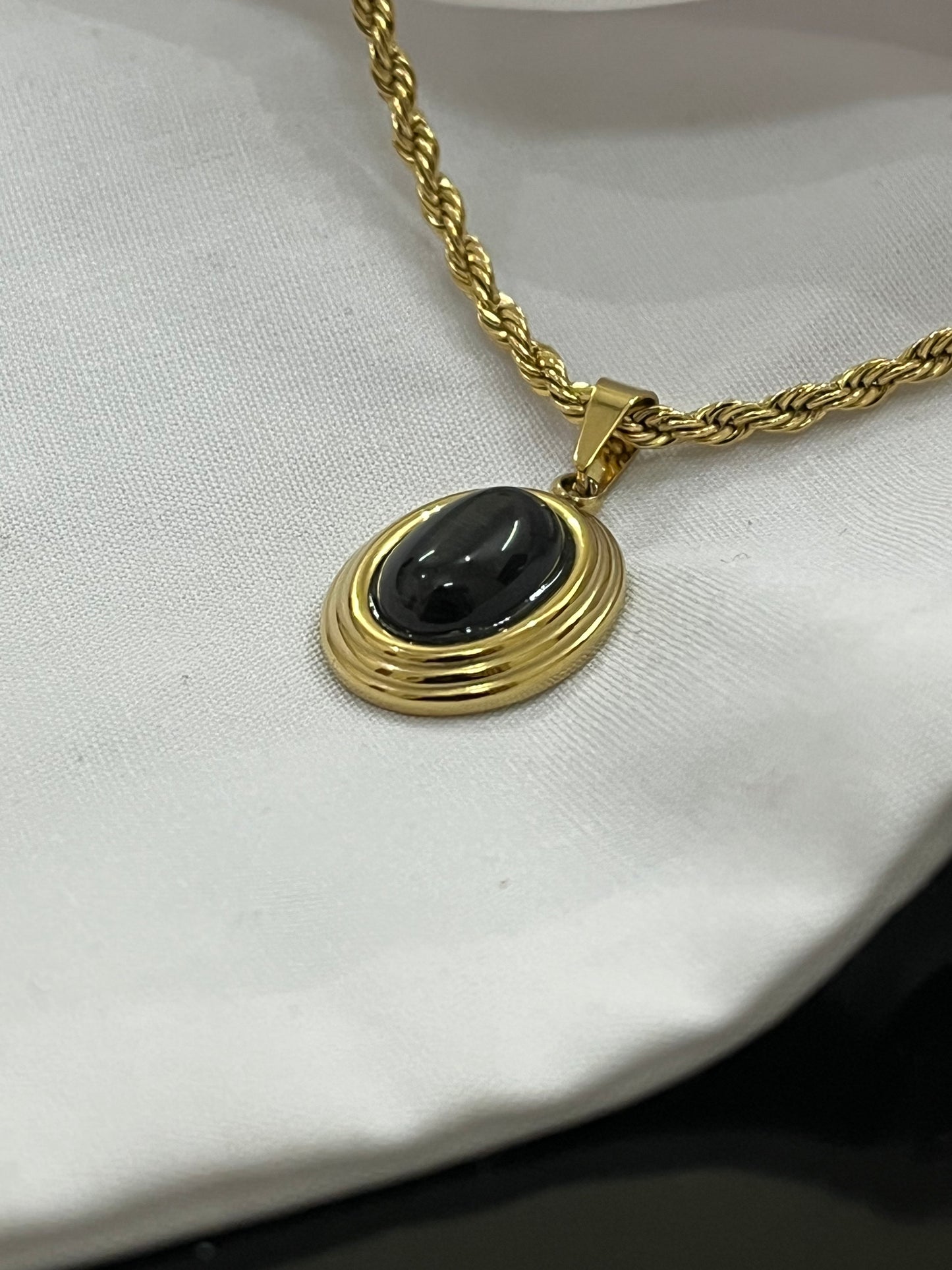 Onyx Cabochon Pendant