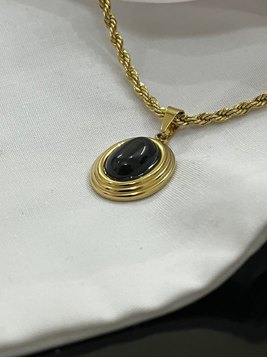Onyx Cabochon Pendant