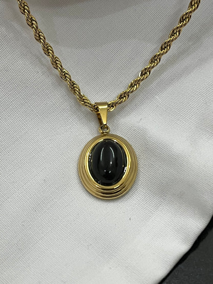 Onyx Cabochon Pendant