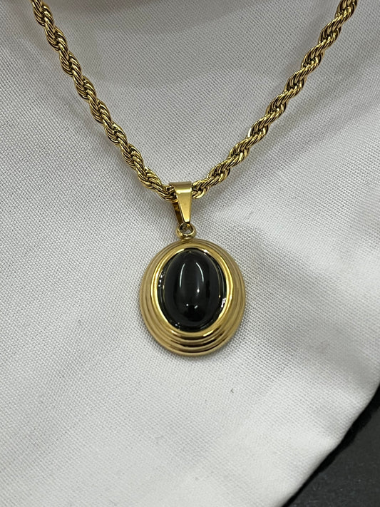 Onyx Cabochon Pendant