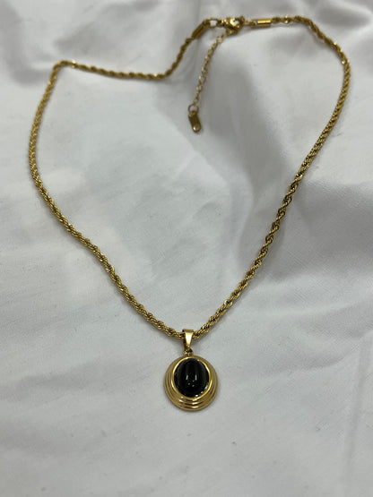 Onyx Cabochon Pendant