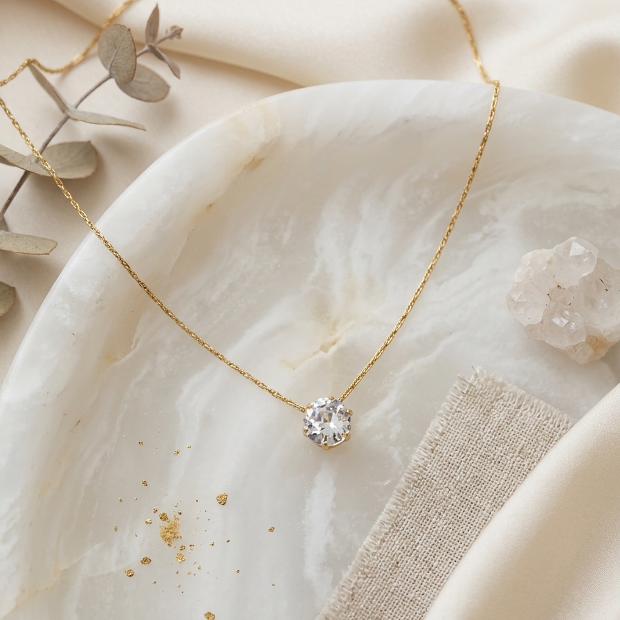 Solitaire Pendant Necklace