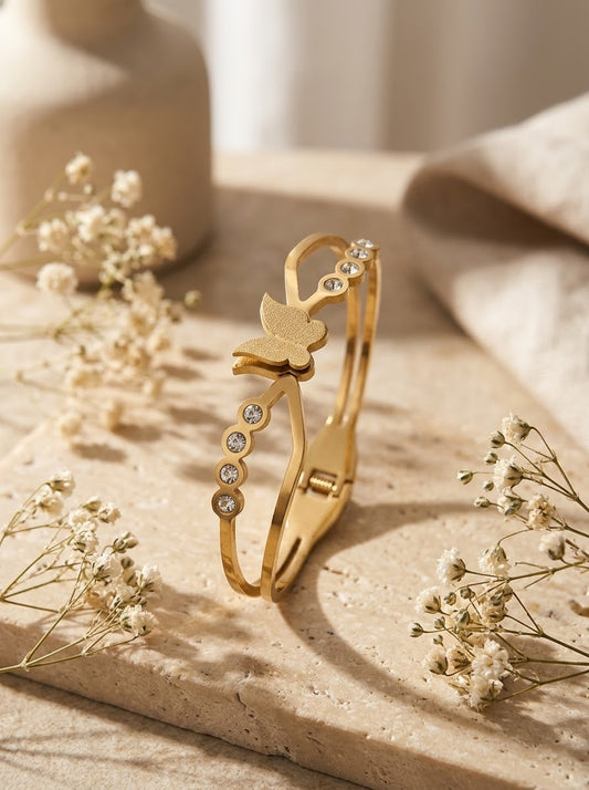 Crystal Butterfly Bangle